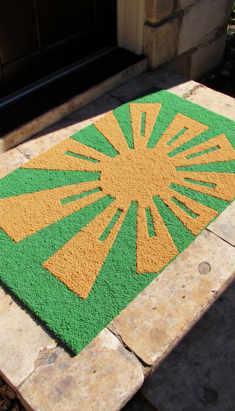 16. Stenciled Outdoor Doormat