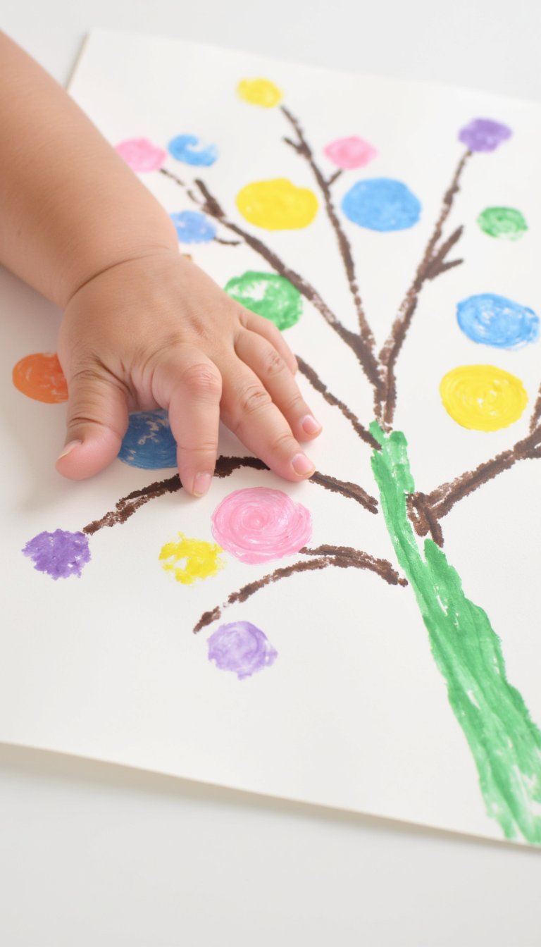 18. Fingerprint Easter Egg Tree