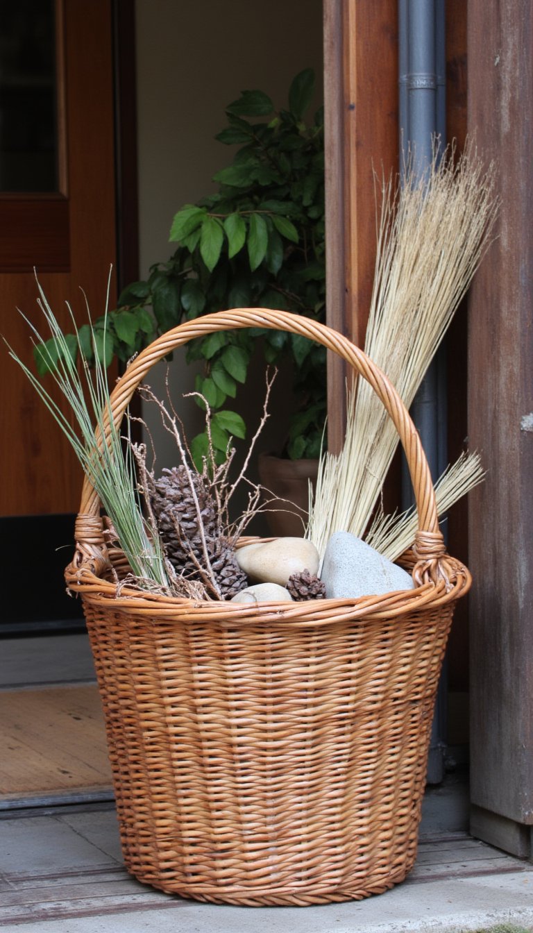 5. A "Gathering Basket" by the Door
