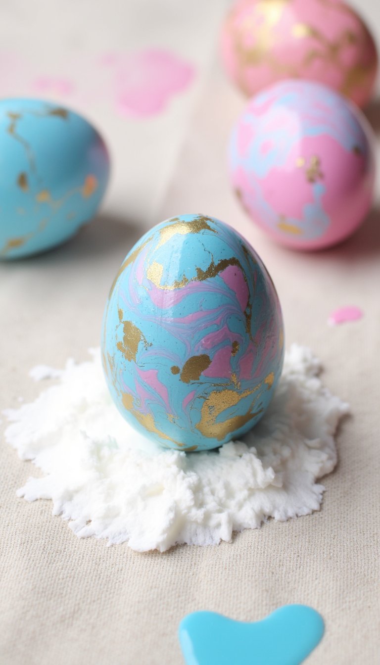 10. Marbled Shaving Cream Eggs