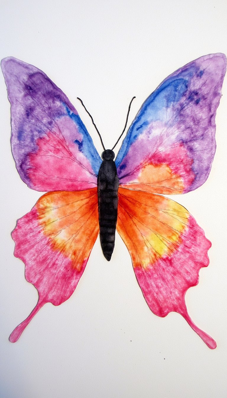 3. Coffee Filter Watercolor Butterflies