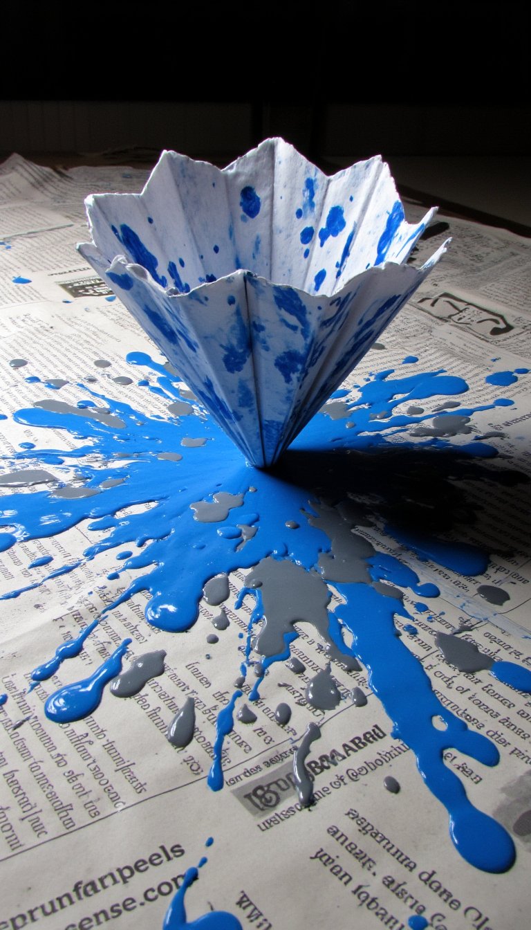 5. Rainy Day Splatter Art Umbrellas