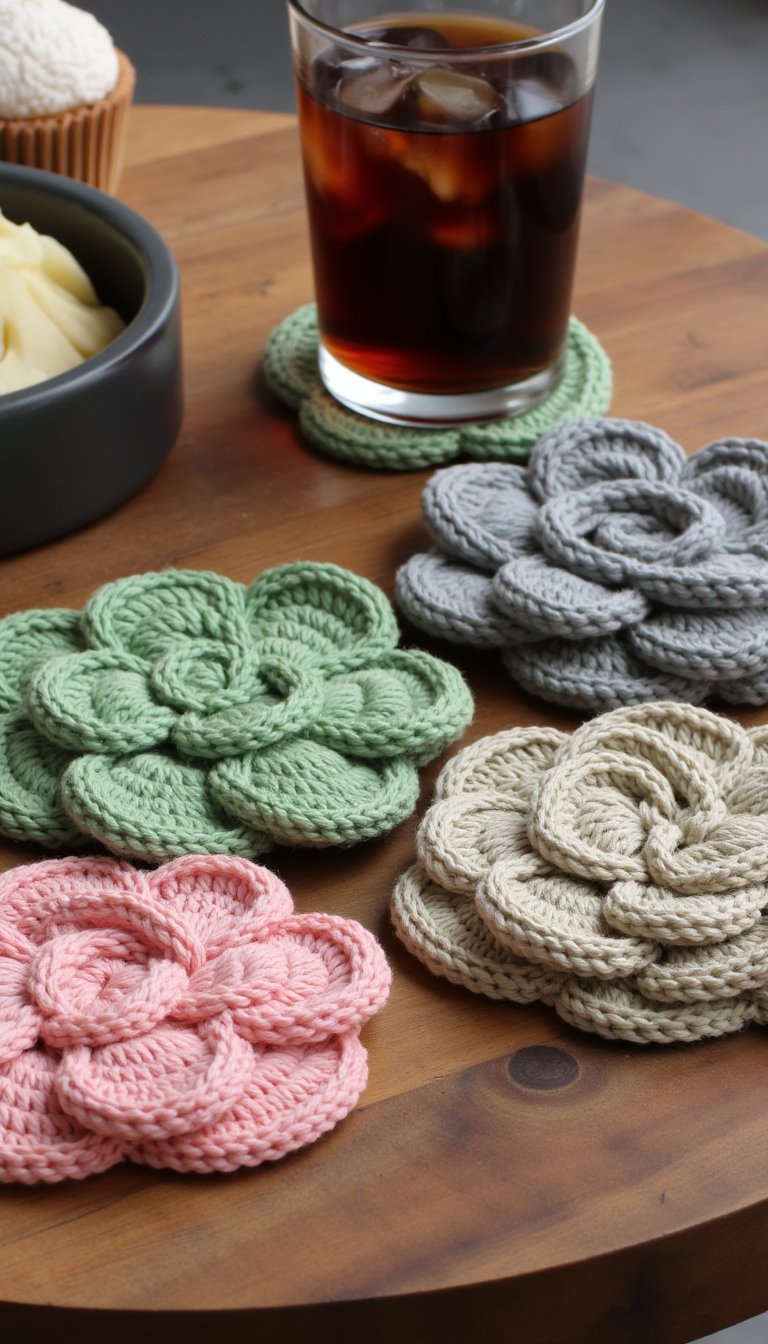 2. Coasters That Look Like Succulents