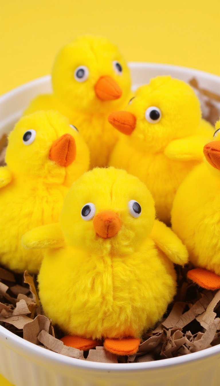 11. Pom-Pom Easter Chicks