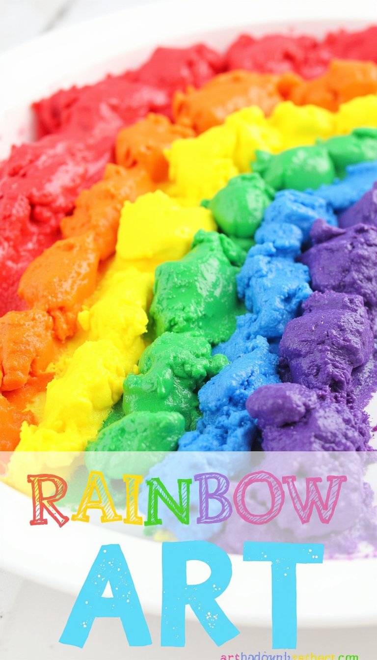 6. Melted Crayon Rainbow Art