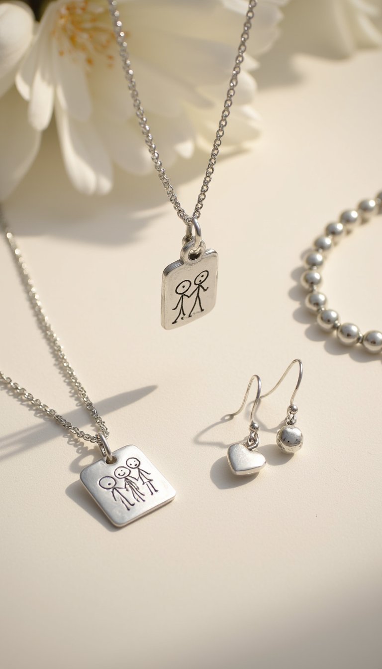 7. Personalized Jewelry with Kid's Artwork