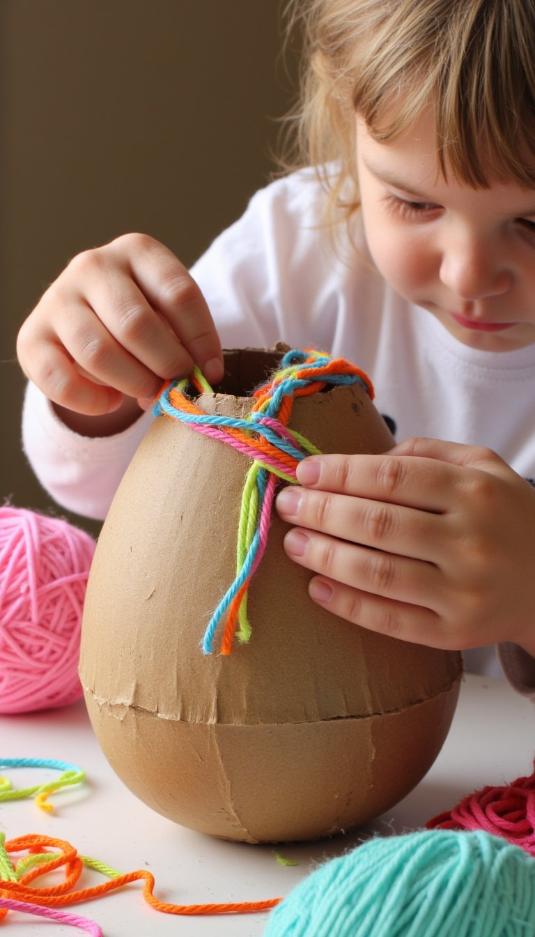 11. Yarn-Wrapped Eggs