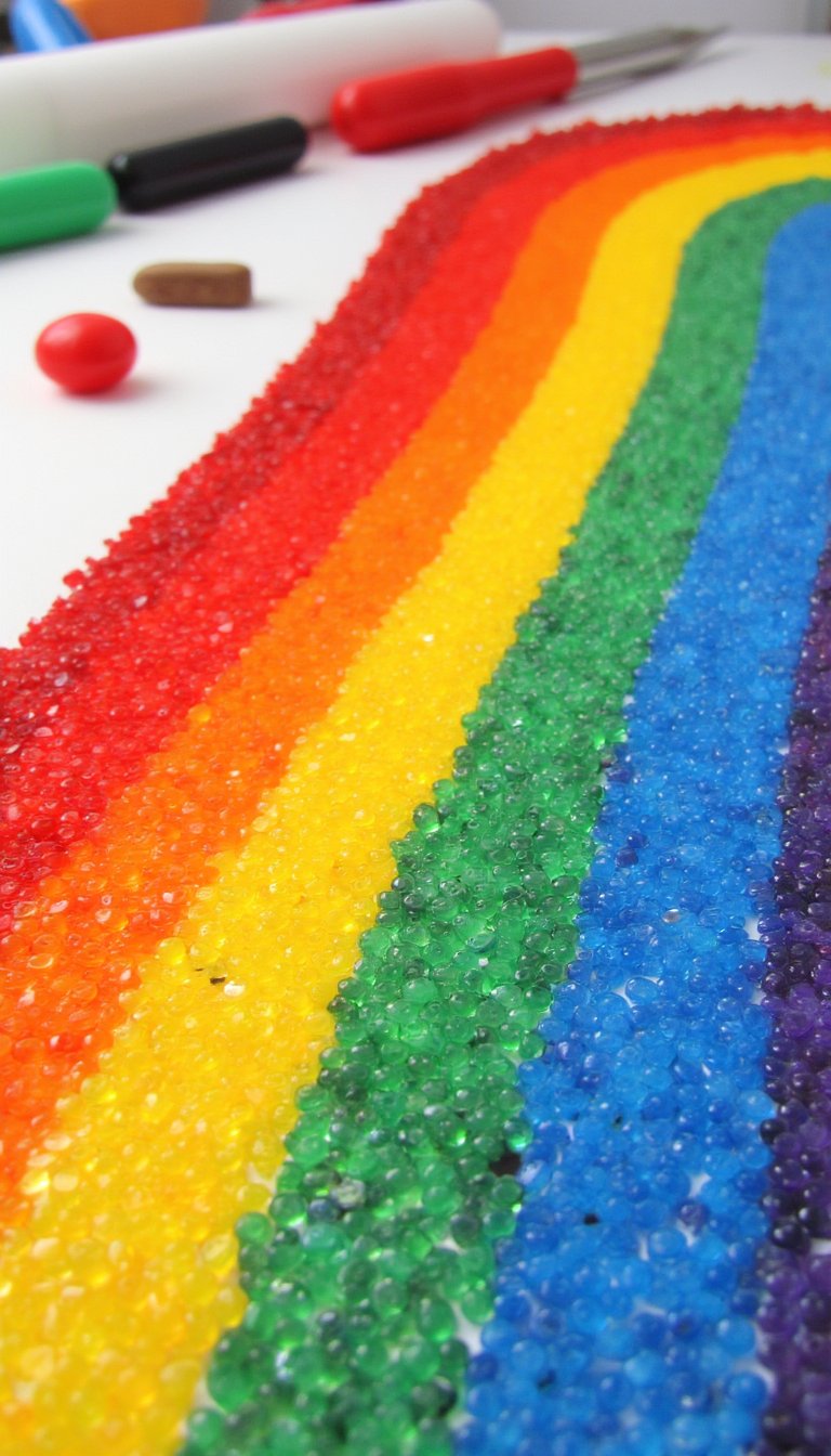 22. Melted Bead Rainbows (Perler Beads)