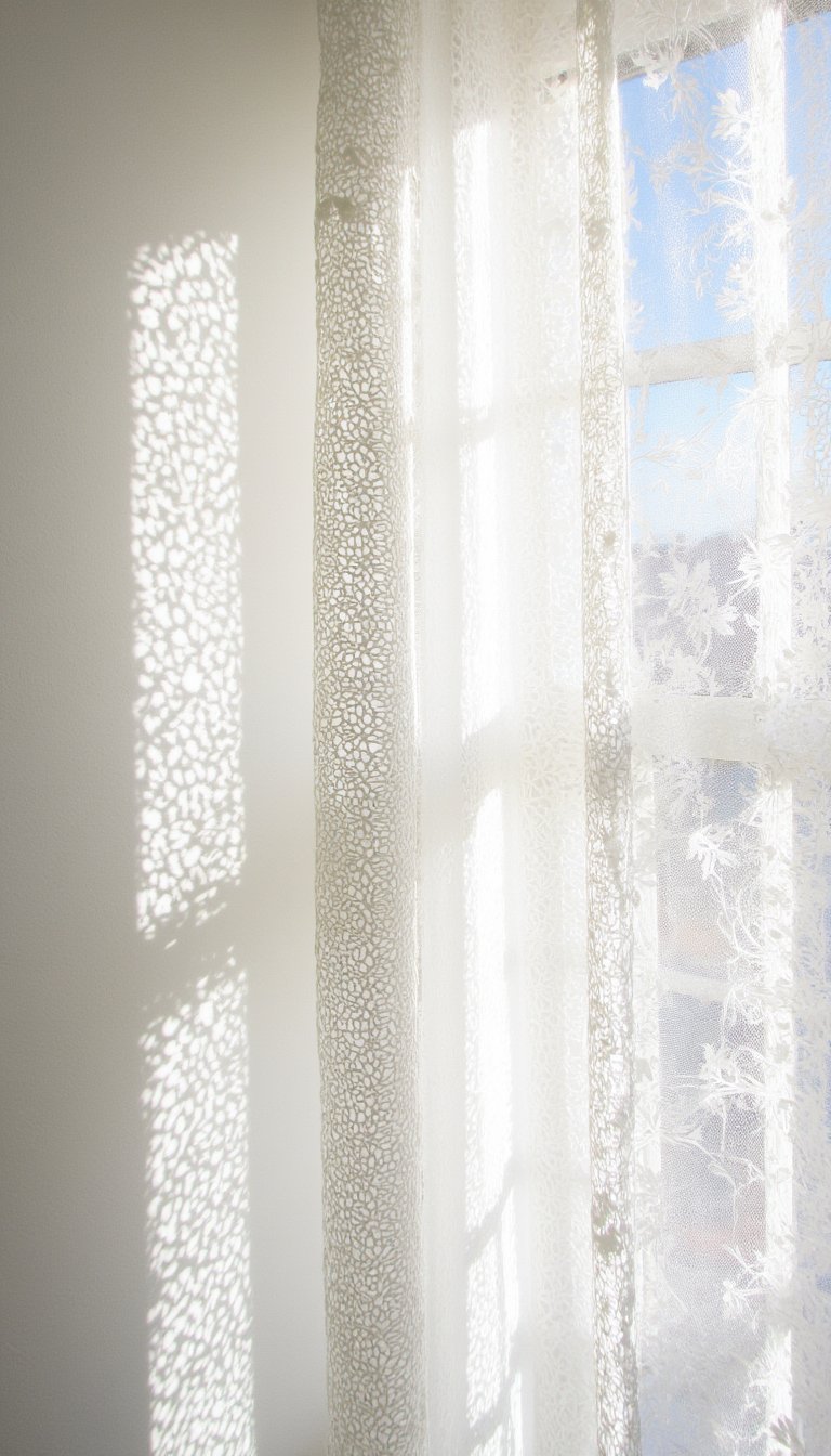 14. A Filet Crochet Window Curtain