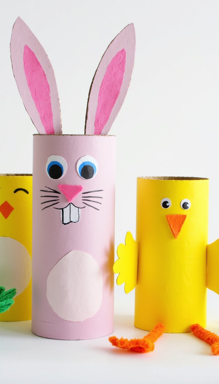 20. Recycled Cardboard Tube Animals