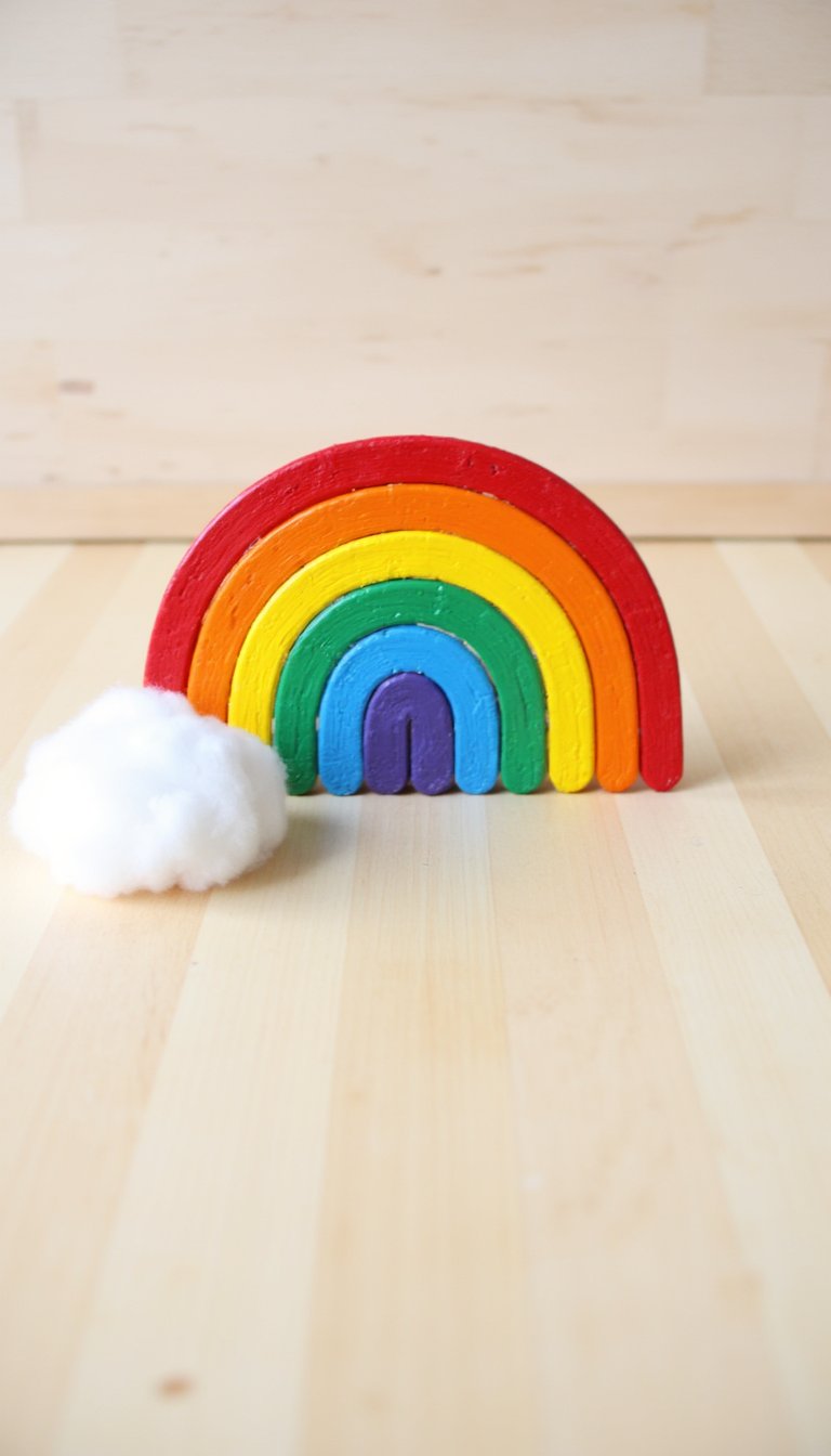 5. Popsicle Stick Rainbow Puzzles