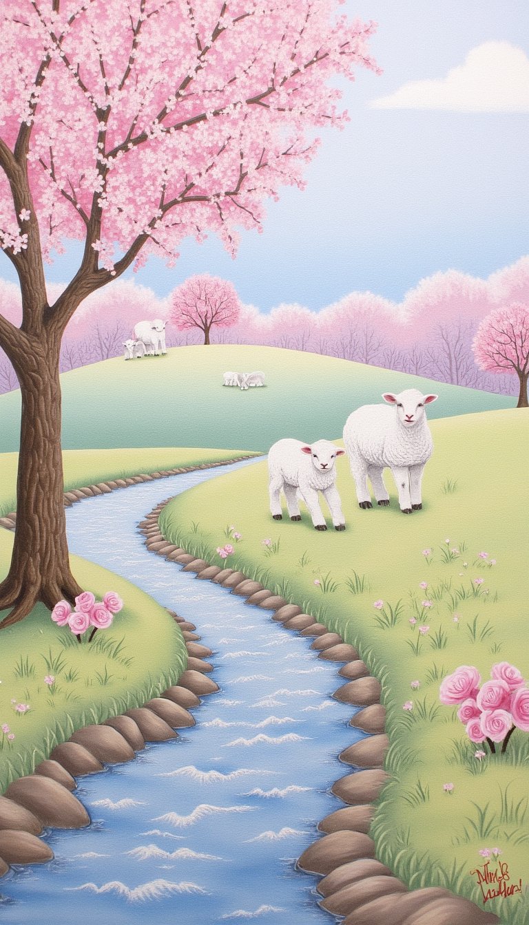 14. A Pastel Landscape of Spring