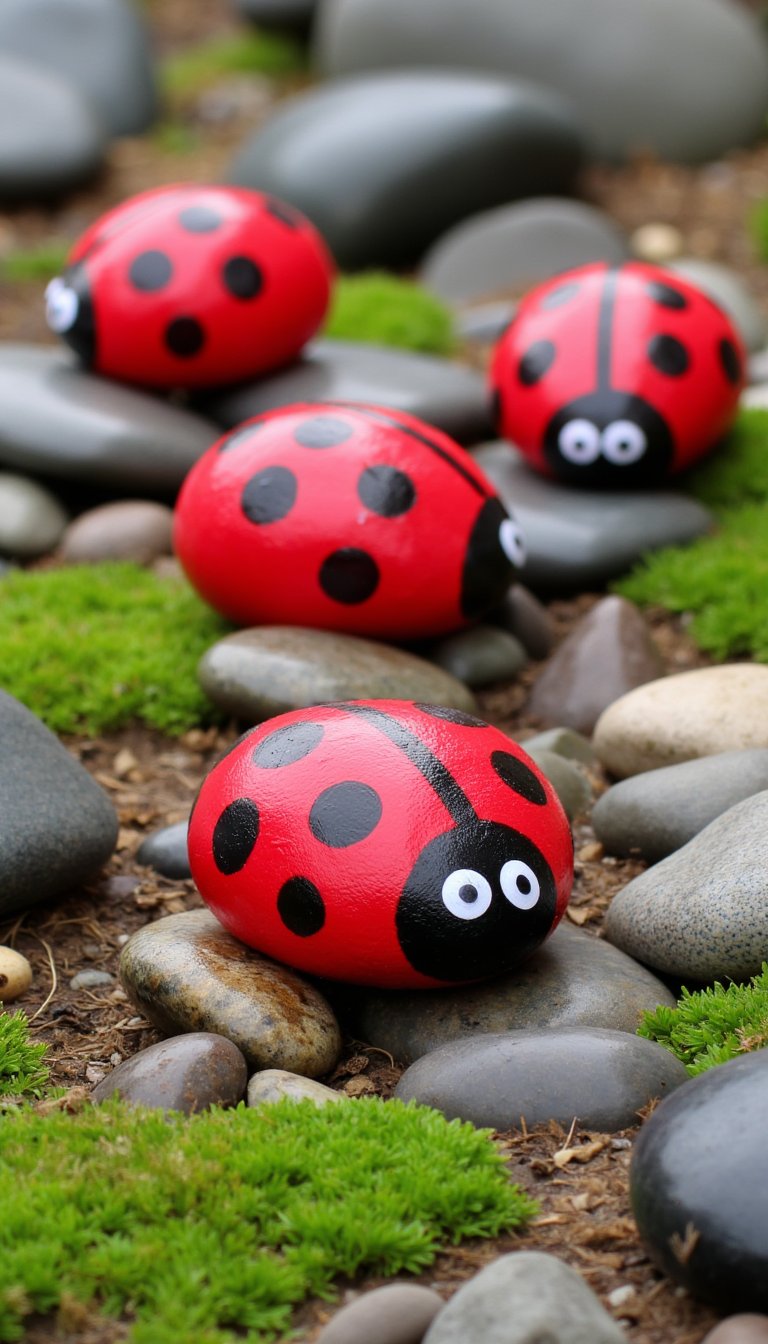 6. Ladybug Rock Pets