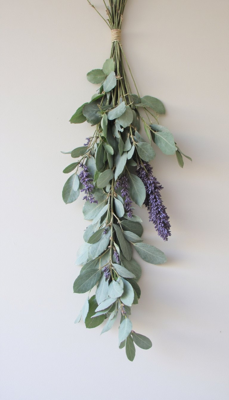15. A Simple Eucalyptus & Dried Lavender Swag
