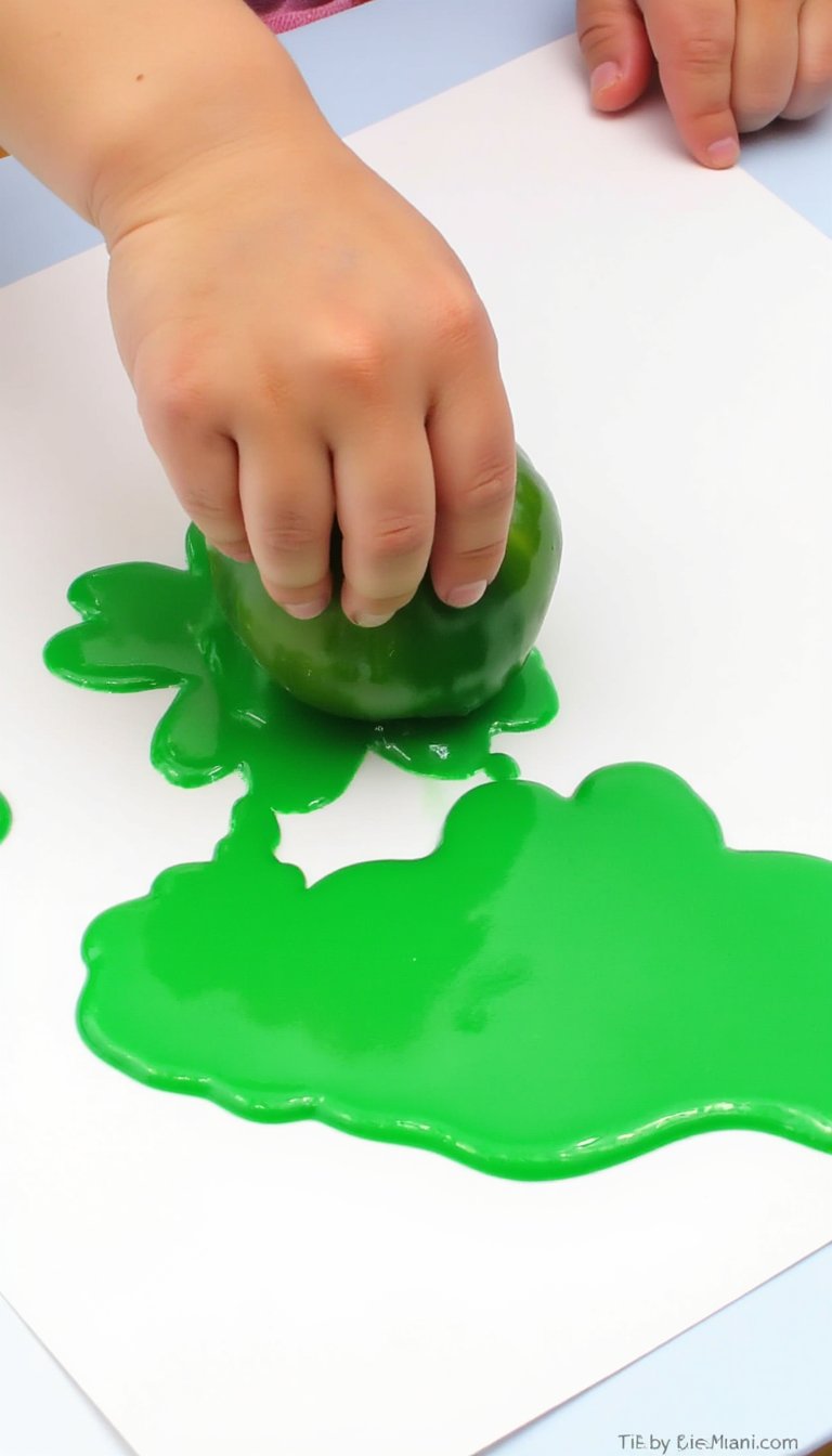 2. Shamrock Stamp Painting