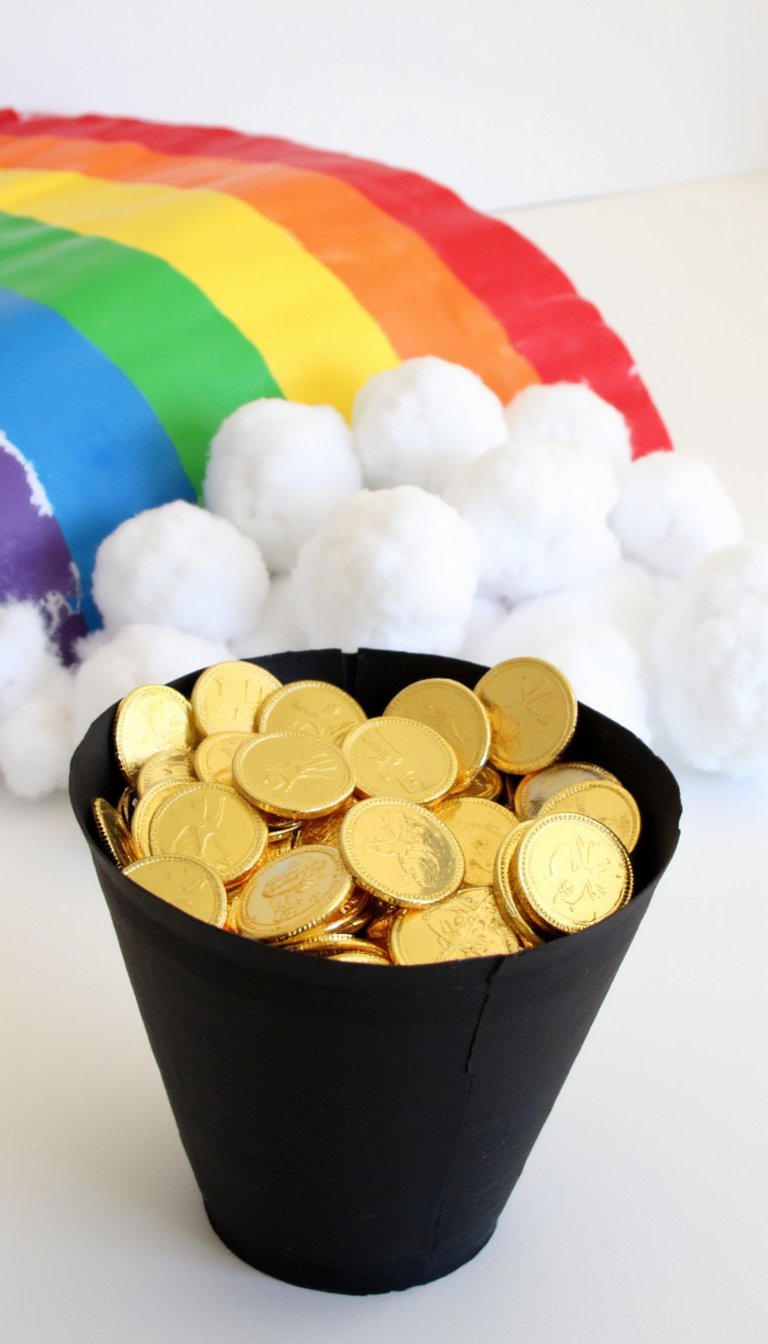 1. Paper Plate Rainbow & Pot of Gold