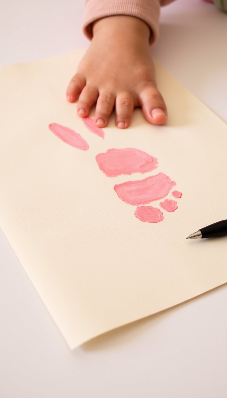 4. Bunny Footprint Art
