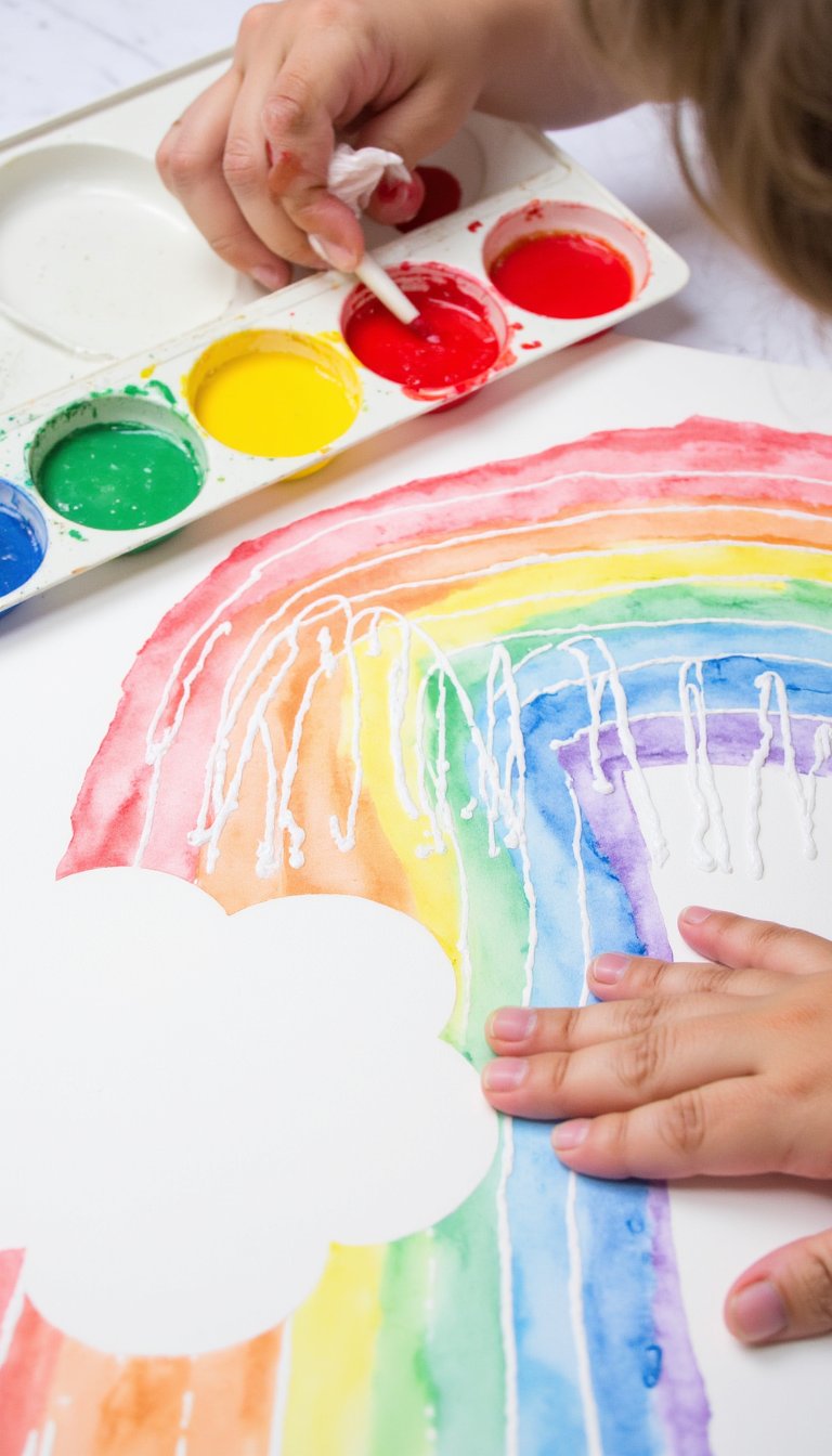 16. Resist Art with White Crayons