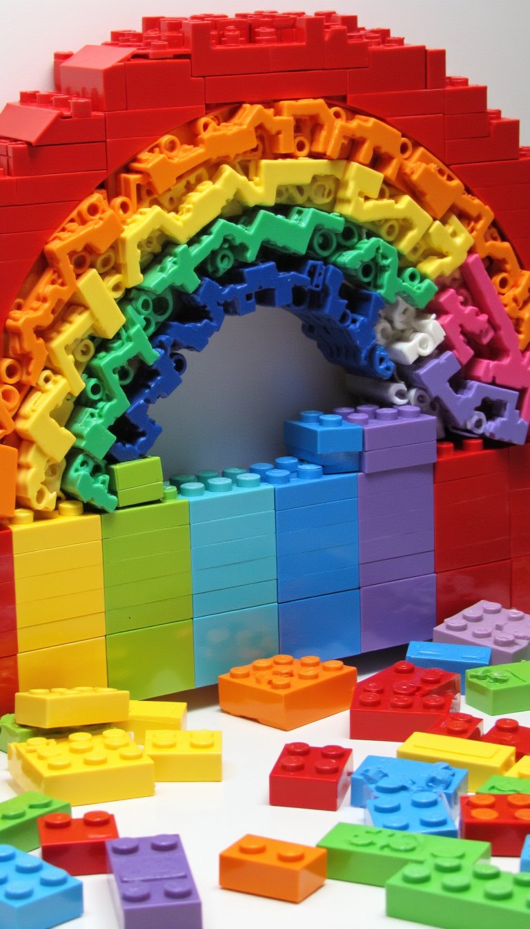 13. LEGO Rainbow Mosaic