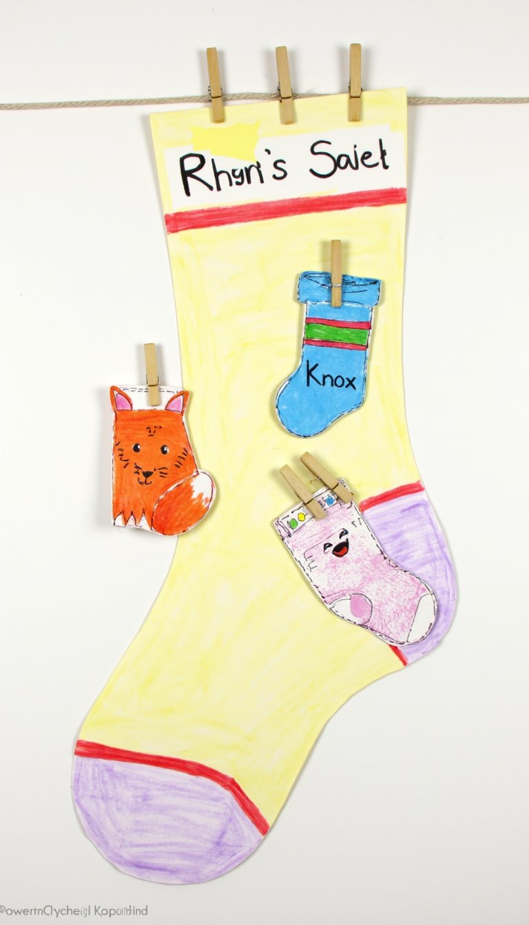 12. Rhyming Words Sock Line