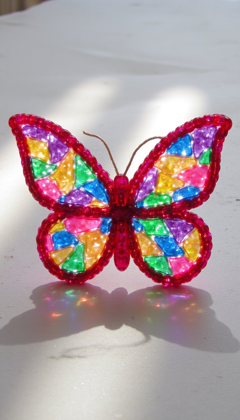 13. Suncatcher with Pony Beads