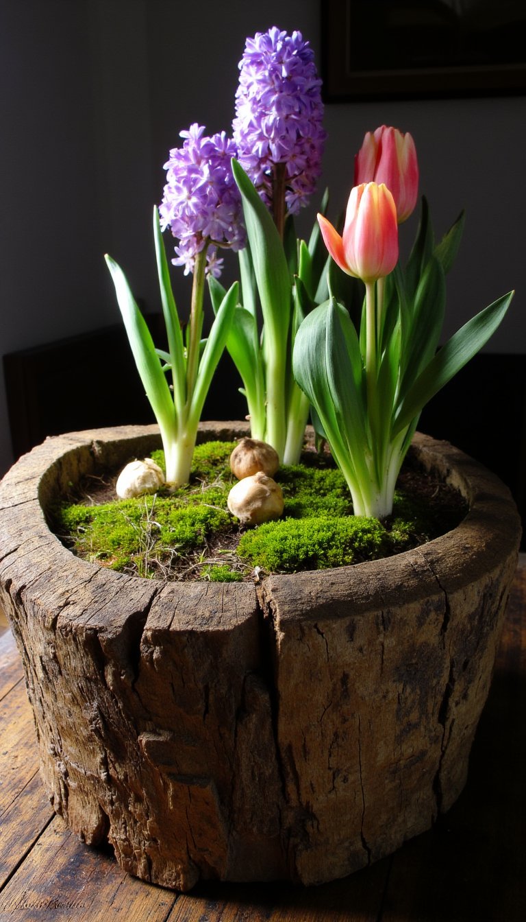 2. A Rustic Trough of Forced Spring Bulbs