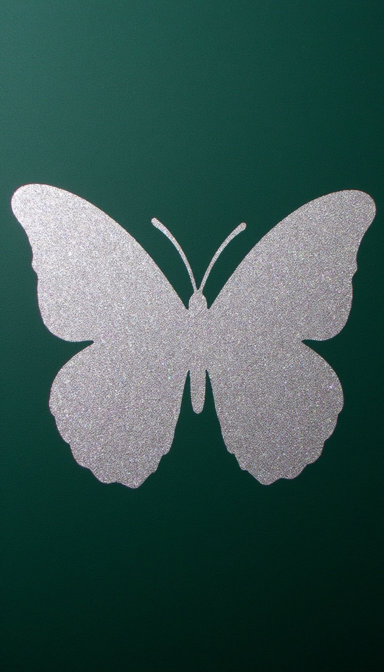 15. Glittered Butterfly Silhouette Art