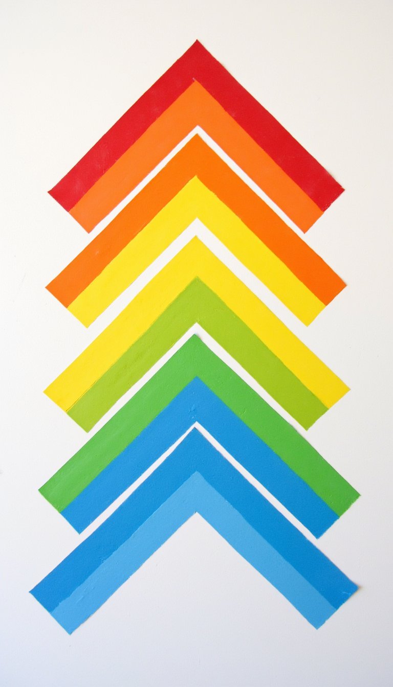 3. Geometric Rainbow Wall Art