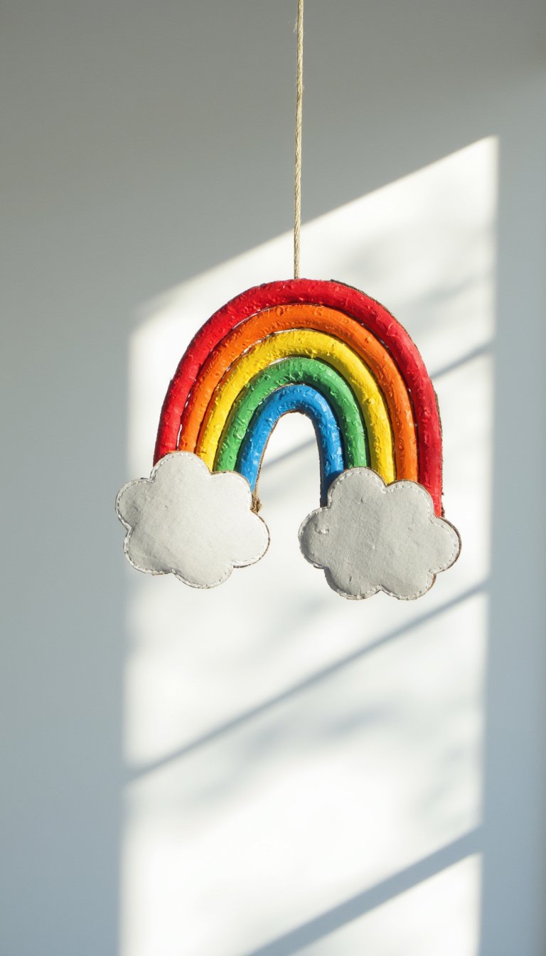 13. 3D Cardboard Rainbow Mobile