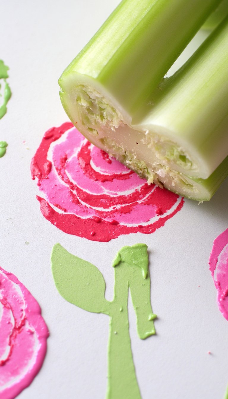 10. Celery Stamp Roses