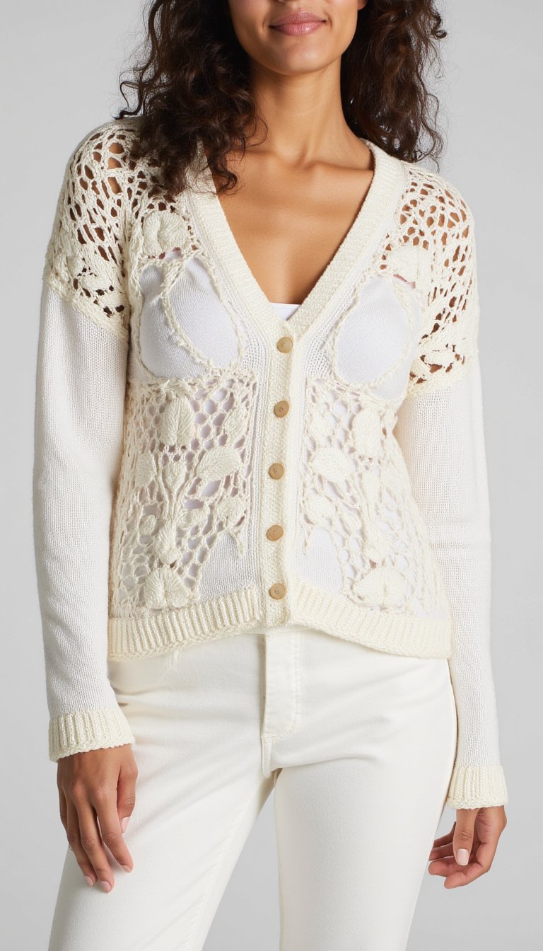3. A Breezy, Open-Stitch Cardigan