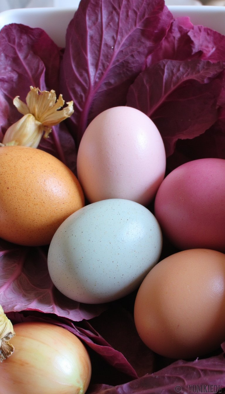 3. Natural-Dyed Eggs with Veggie Scraps