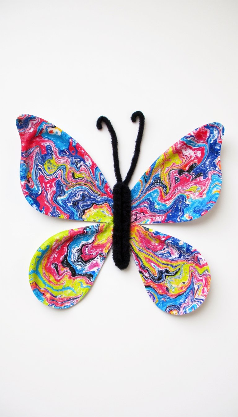 4. Paper Plate Swirl Butterfly