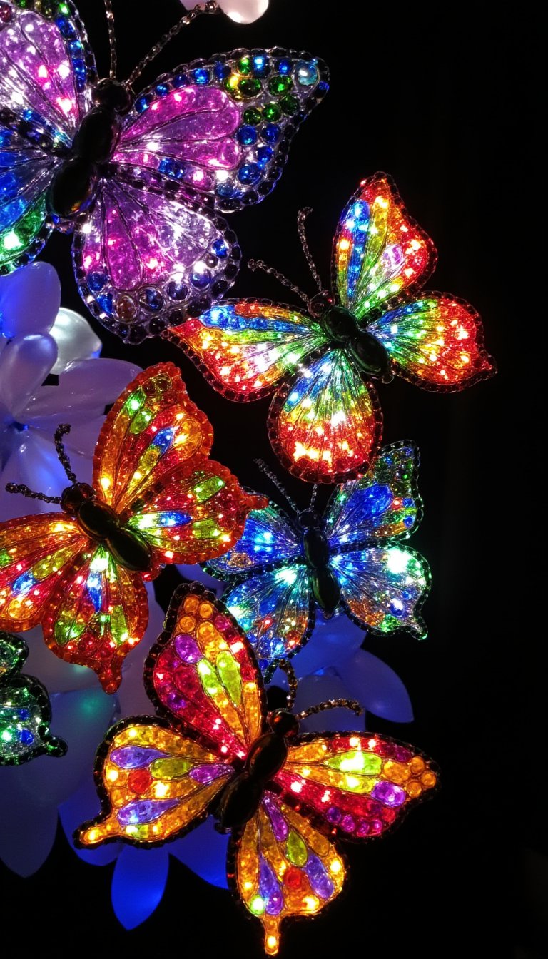 11. Melted Bead "Stained Glass" Butterflies