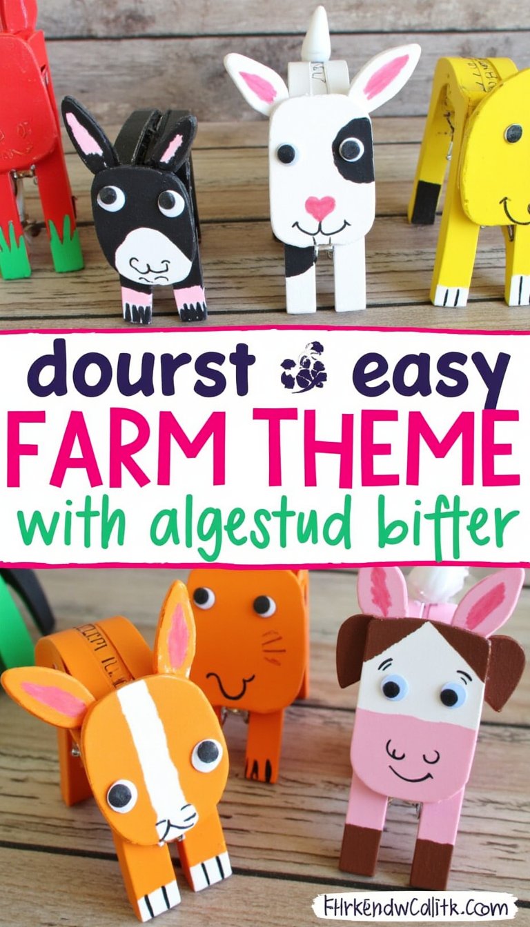 9. Clothespin Farm Animal Puppets