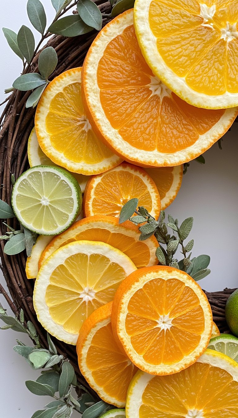 13. Citrus Slice Sunshine Wreath