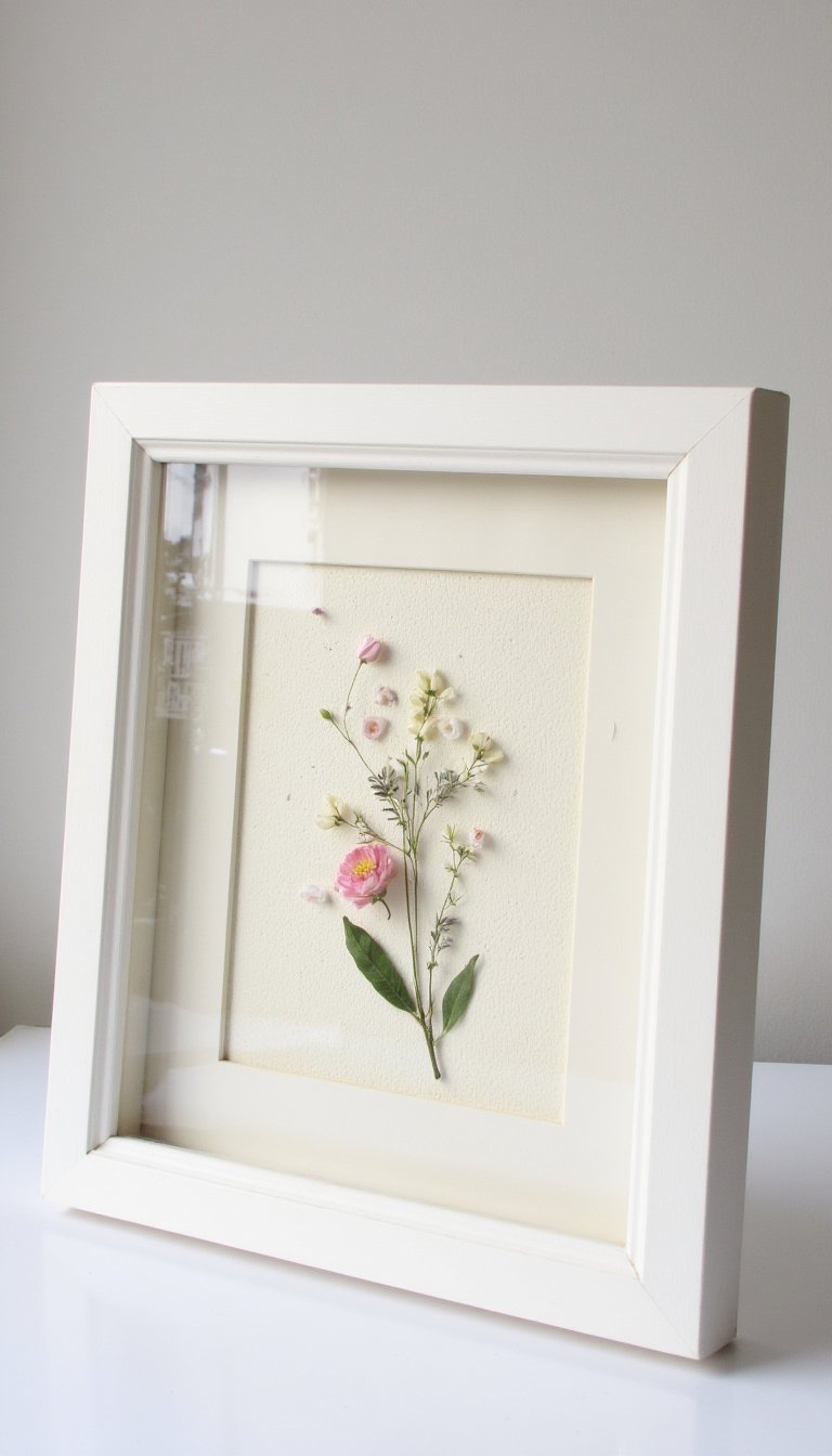 1. The "Recycled Blooms" Pressed Flower Frame