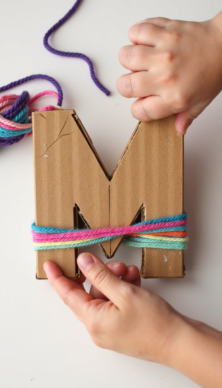 20. Yarn-Wrapped Initial