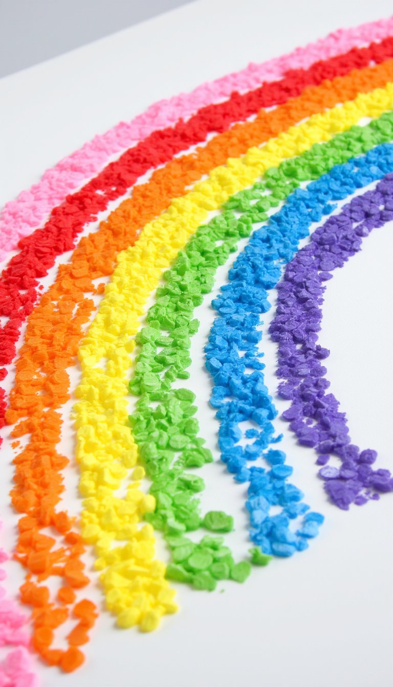 14. Pointillism Rainbow with Q-Tips