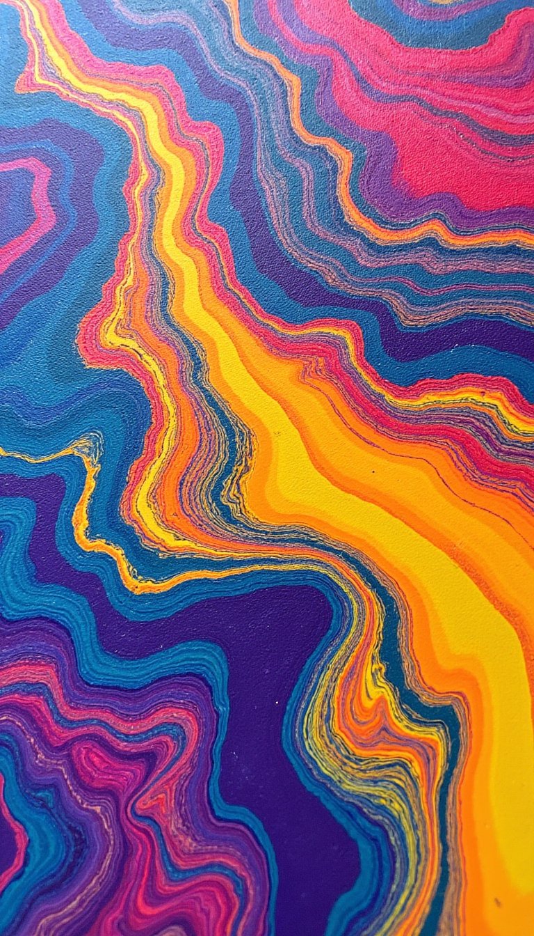 12. Poured Acrylic "Happy Accident" Art