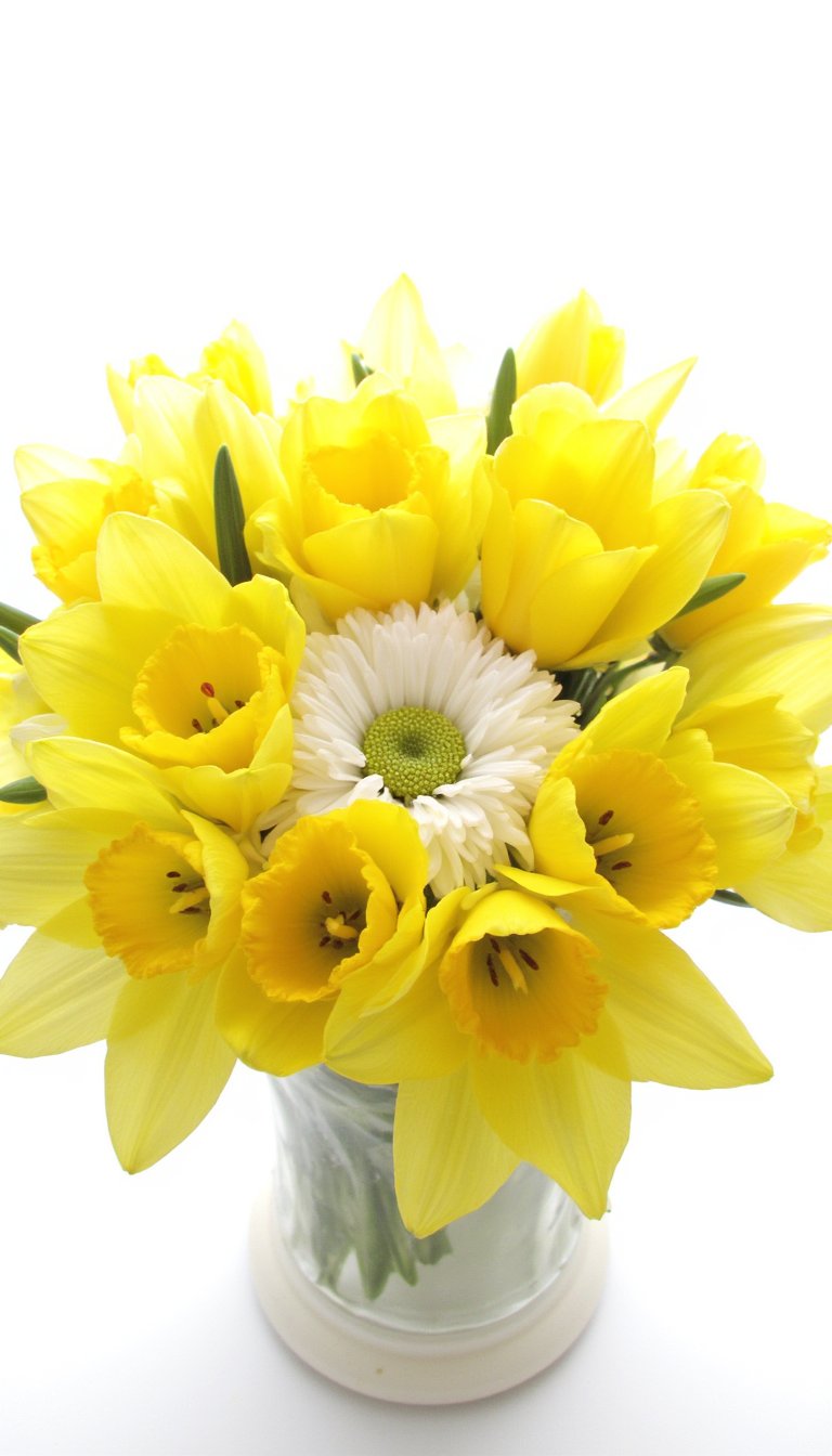 3. Radiant Sunburst with Yellow Tulips & Daffodils