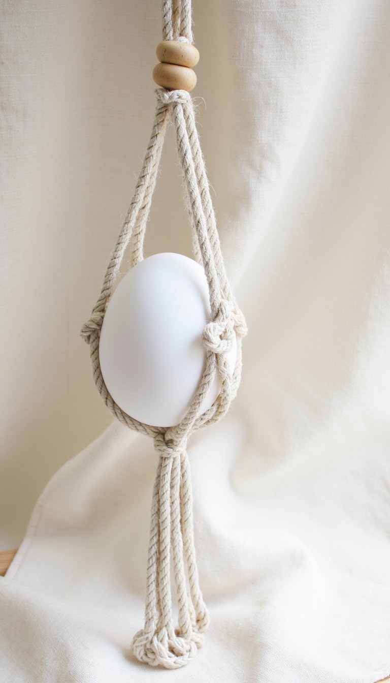 11. Modern Macramé Egg Hangers