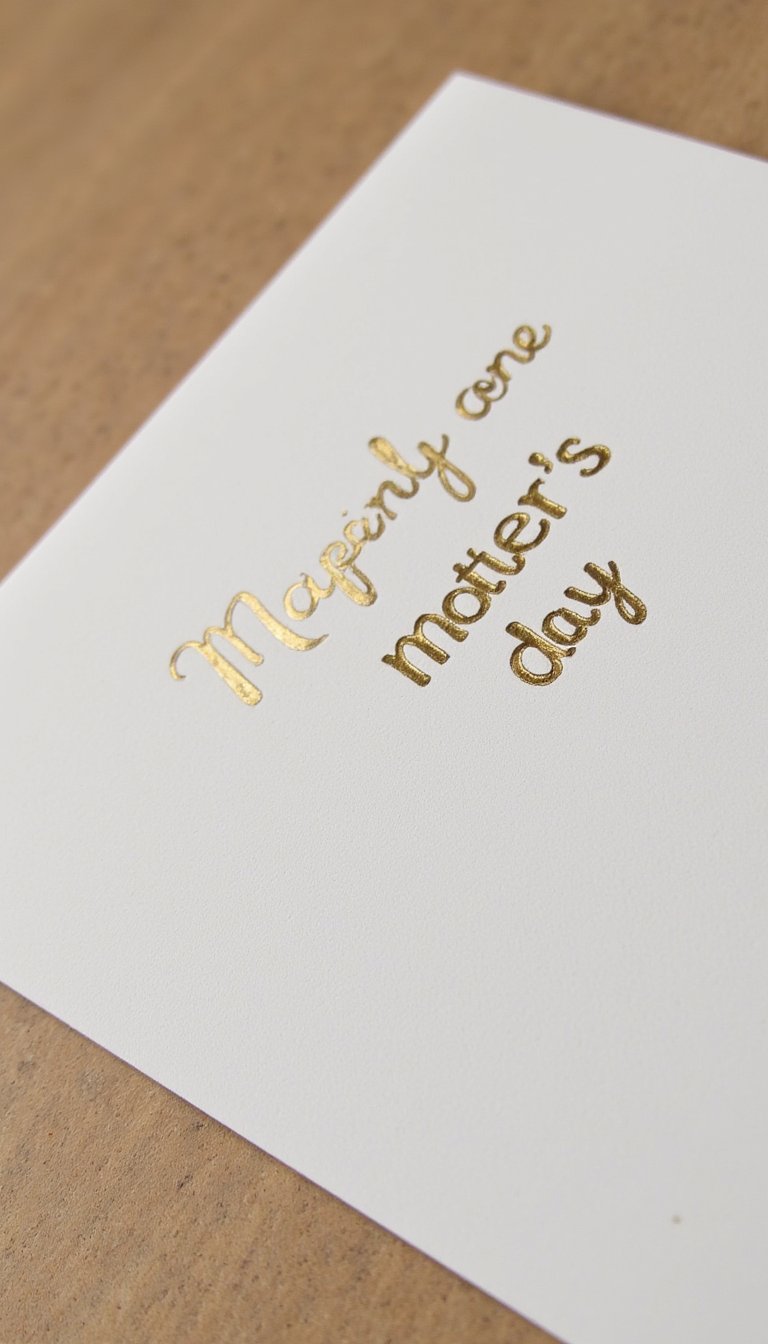 11. Embossed Metallic Sentiment Card