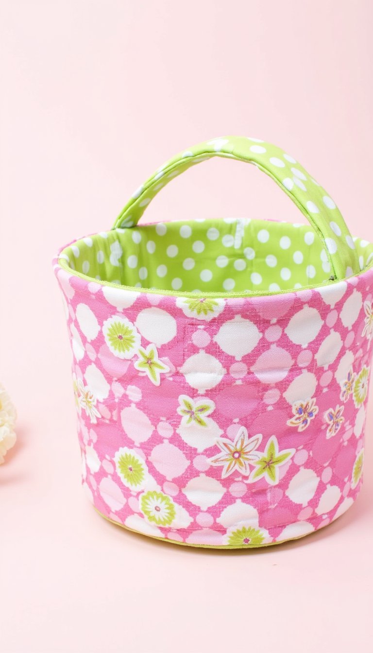 3. No-Sew Fabric Bucket Basket