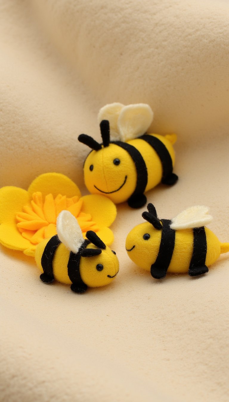 11. Felt Bee Finger Puppets