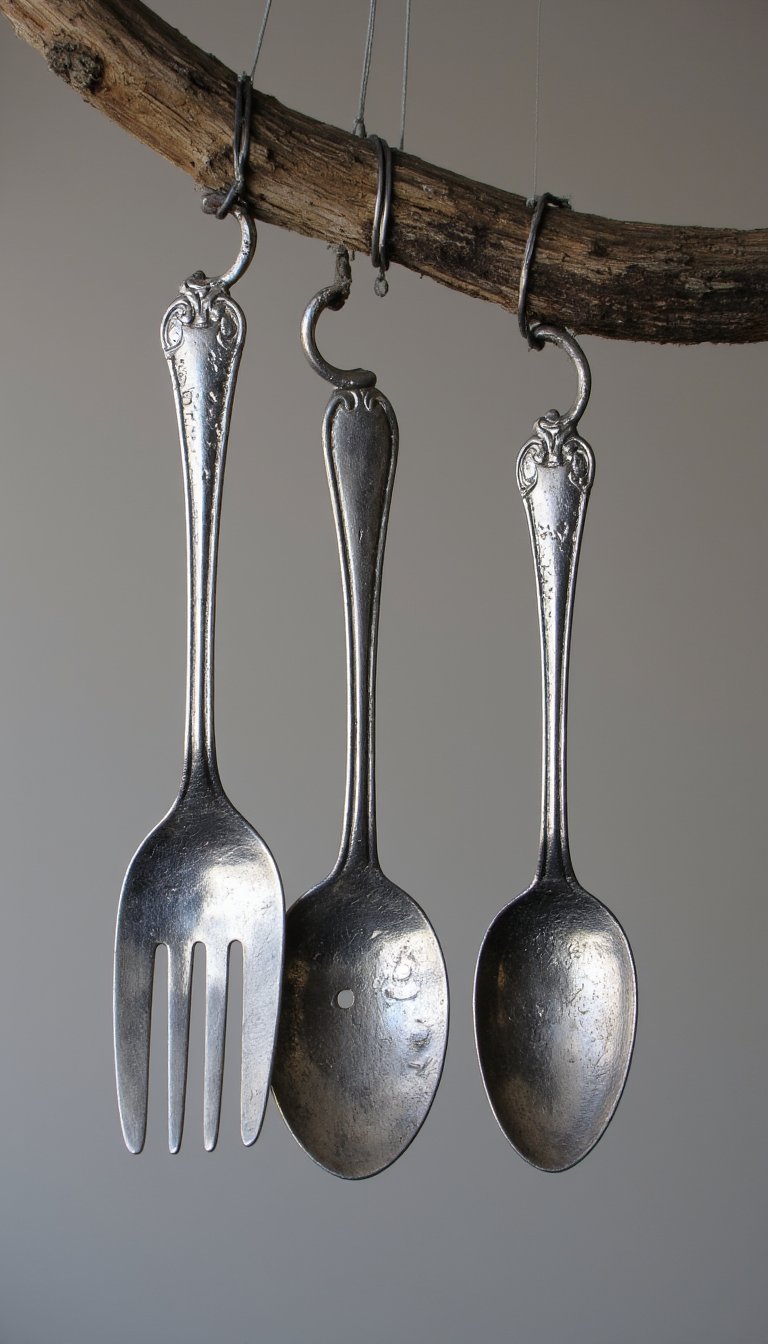5. Wind Chimes from Vintage Silverware