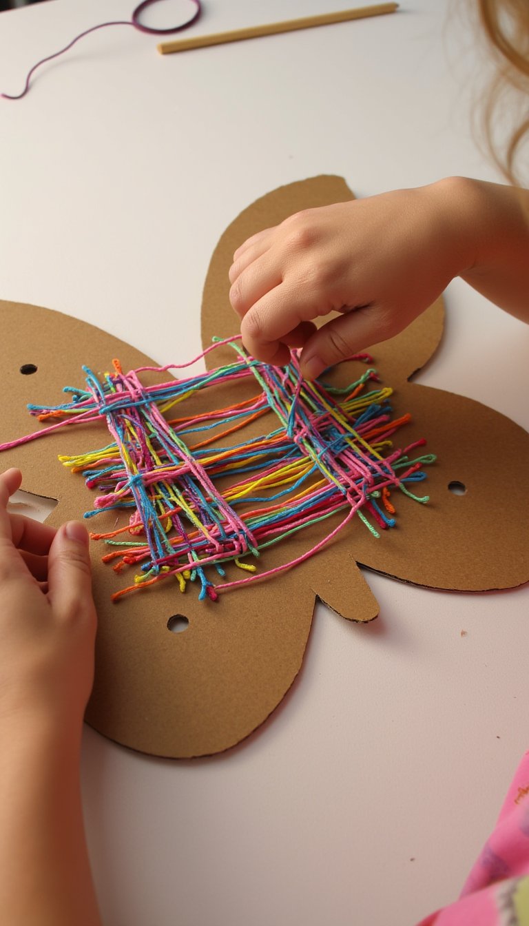 22. Yarn-Wrapped Butterfly Wings