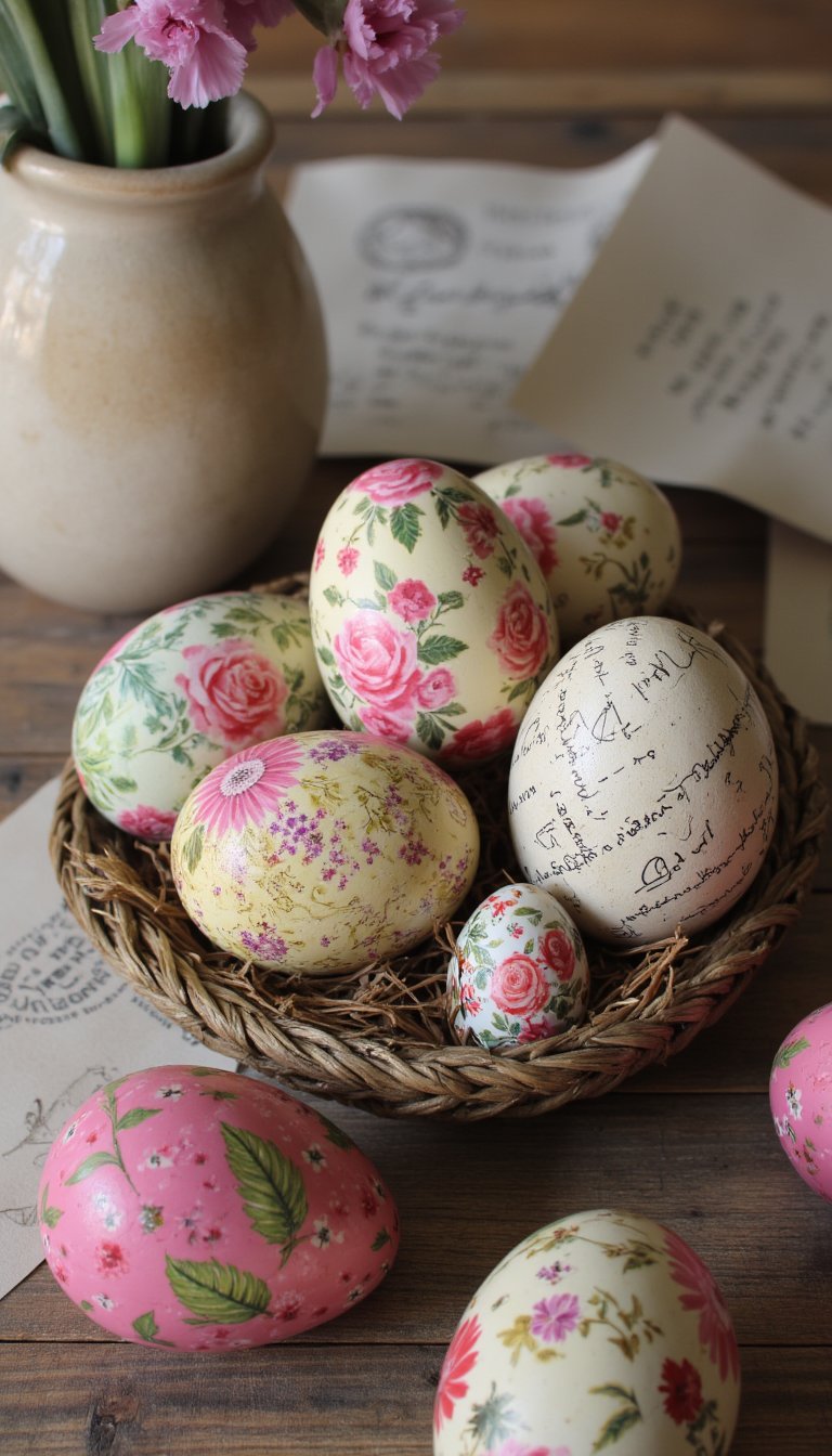 5. Decoupage Easter Eggs (The Non-Edible Kind)