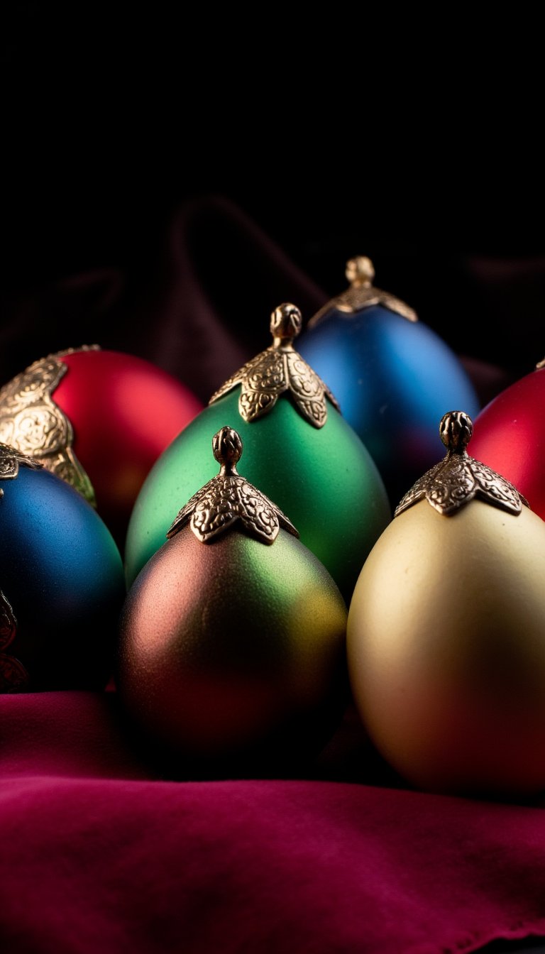 17. Satin Finial Eggs