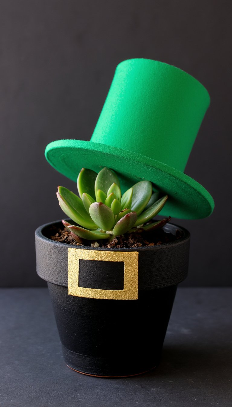 1. Leprechaun Hat Planters